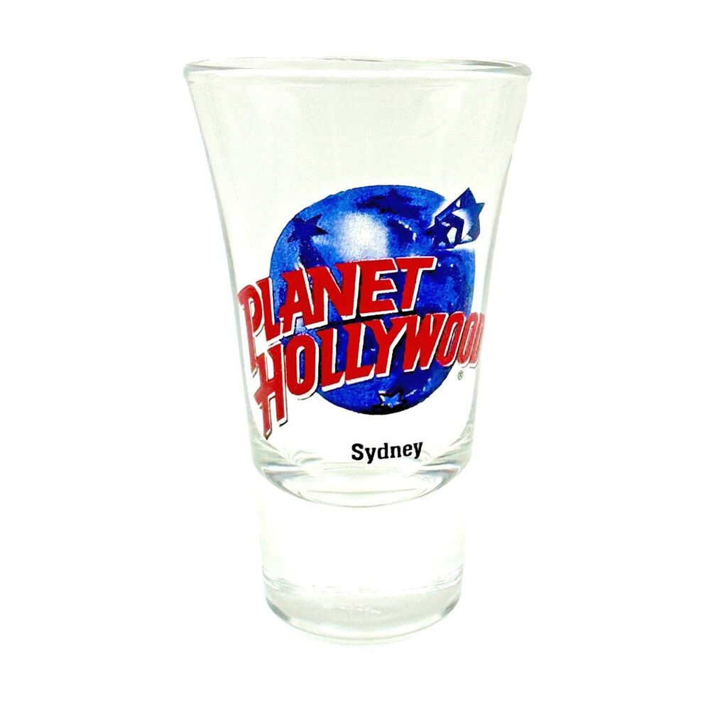 Planet Hollywood Sydney Shot Glass 3.5" Tall Tapered Movies Cinema Restaurant